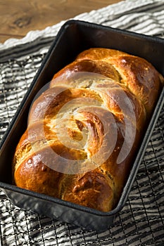 Homemade Baked Braided Brioche Bread