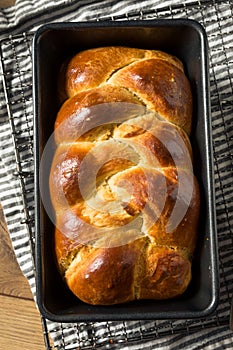 Homemade Baked Braided Brioche Bread