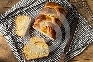 Homemade Baked Braided Brioche Bread