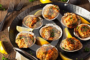Homemade Baked Clams with Lemon photo