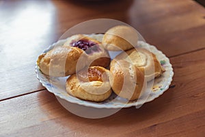 Homemade baked goods on the kitchen table