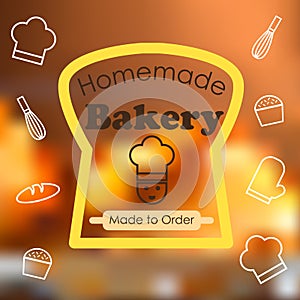 Homemade bakery graphic vector style