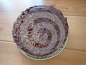 homemade baking of a chocolate cake