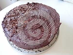 homemade baking of a chocolate cake