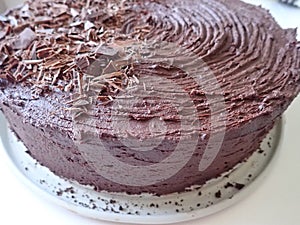 homemade baking of a chocolate cake