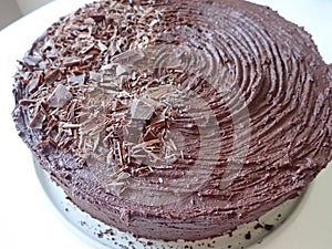 homemade baking of a chocolate cake