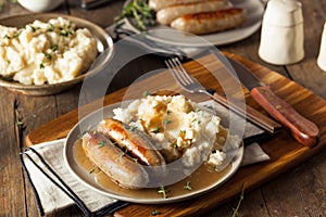 Homemade Bangers and Mash