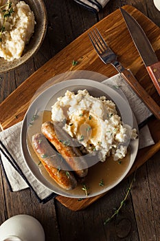 Homemade Bangers and Mash