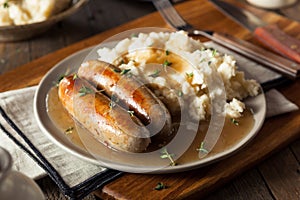 Homemade Bangers and Mash