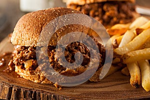 Homemade BBQ Sloppy Joe Sandwiches