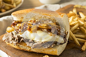 Homemade Beef French Dip Sandwich photo