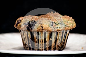 Homemade Blueberry Muffin with Liner