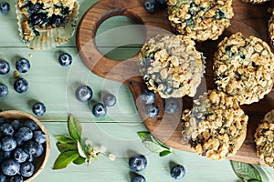 Homemade Blueberry Muffins with Fresh Berries