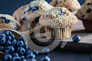 Homemade Blueberry Muffins with Fresh Berries