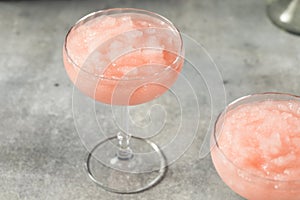 Homemade Boozy Frozen Rose Frose Slushie