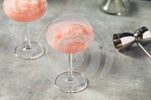 Homemade Boozy Frozen Rose Frose Slushie