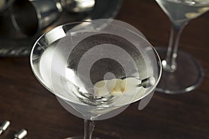 Homemade Boozy Gibson Martini