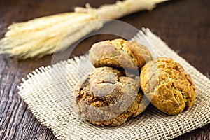 Homemade Brazilian delicacy, sweet corn called broa, or broinha