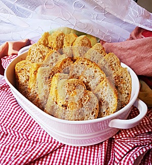 Homemade bread with roasted spice