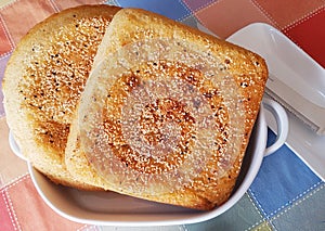 Homemade bread with roasted spice