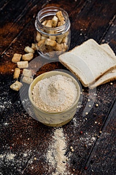 Homemade breadcrumbs photo