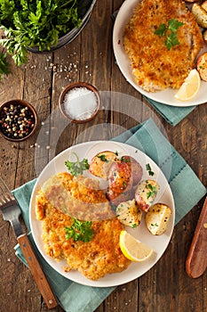 Homemade Breaded German Weiner Schnitzel