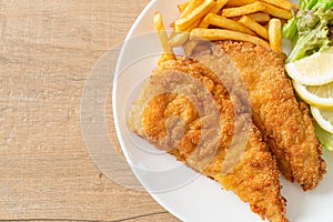 Homemade Breaded Weiner Schnitzel with Potato Chips