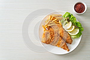 Homemade Breaded Weiner Schnitzel with Potato Chips