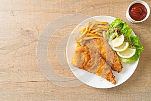 Homemade Breaded Weiner Schnitzel with Potato Chips