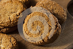 Homemade Brown Gingersnap Cookies