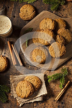 Homemade Brown Gingersnap Cookies