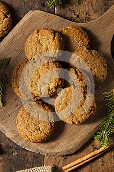 Homemade Brown Gingersnap Cookies