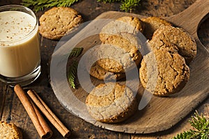 Homemade Brown Gingersnap Cookies