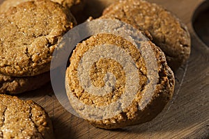 Homemade Brown Gingersnap Cookies photo