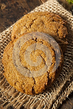 Homemade Brown Gingersnap Cookies