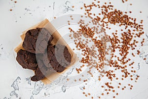 Homemade buckwheat flour cookies