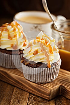 Homemade butterscotch cupcakes