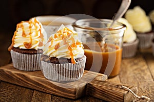 Homemade butterscotch cupcakes