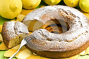 Homemade Cake Surrounded by Lemons
