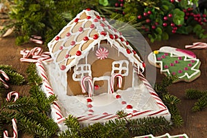 Homemade Candy Gingerbread House