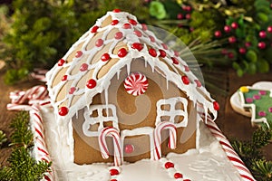 Homemade Candy Gingerbread House
