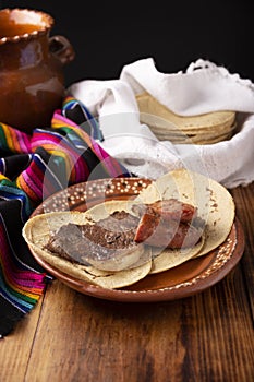 Homemade Carne Asada con Chorizo Tacos photo