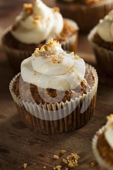 Homemade Carrot Cupcakes with Cream Cheese Frosting