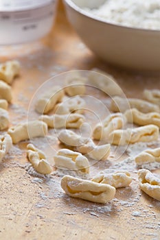 Homemade cavatelli pasta. photo