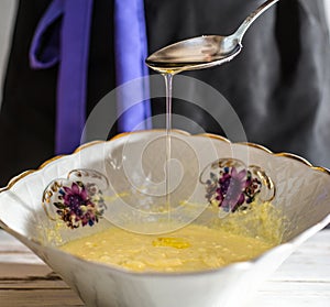 Homemade cheese pancakes with your own hands with the addition of egg flour and sunflower oil