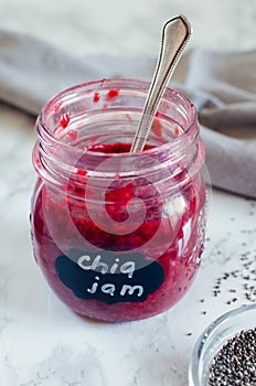 Homemade chia seeds jam