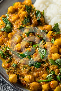 Homemade Chickpea and Spinach Curry