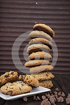 Homemade chocolate chip cookies