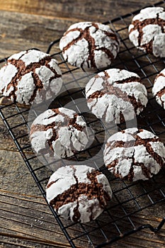 Homemade Chocolate Crinkle Cookies