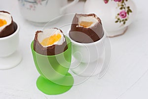 Homemade Chocolate Easter eggs